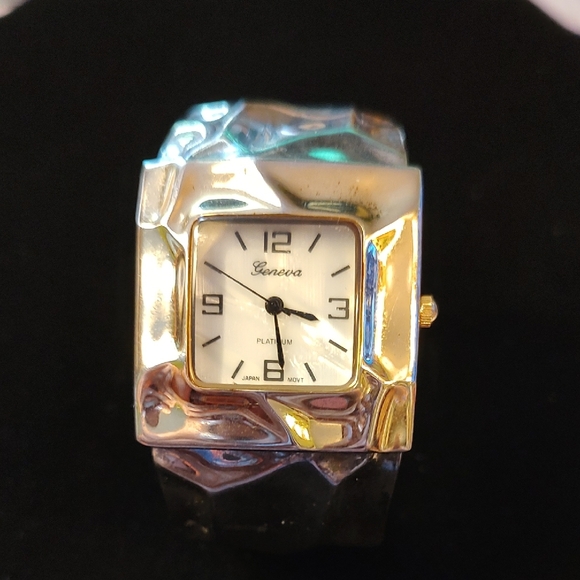 Geneva Accessories - Geneva Two-Tone Cuff Watch